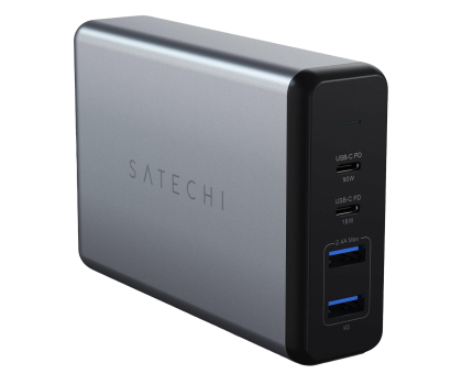Ładowarka i akumulator Satechi Desktop 108W Pro - 2x USB-C PD 90W/18W, 2X USB-A total 12W ICSTTC108WM